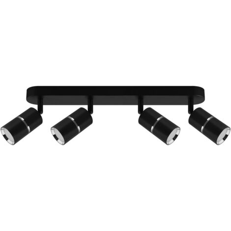 Lámpara de pared negra cromada IP20, móvil, dior SPT GU10 4L 4x35W Ideus 04266 (1/2)