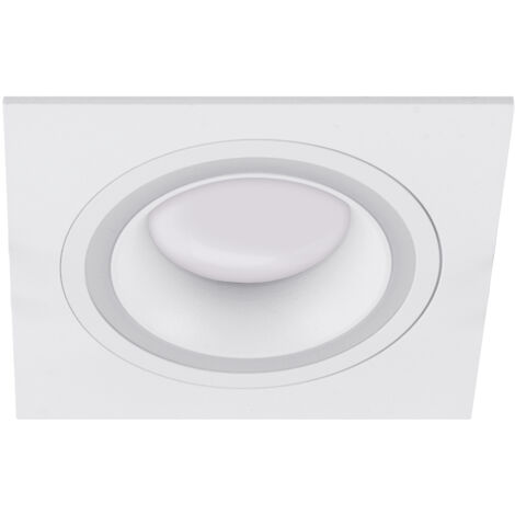 Foco empotrable fijo GU10 IP20 cuadrado blanco indi Ideus 04106 (1/2)