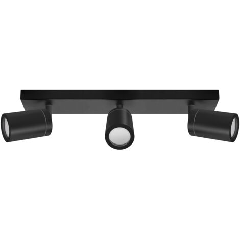 Lámpara de pared para baño negra IP44, tenor móvil GU10 3x20W Ideus 04073 (1/2)