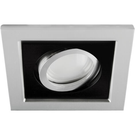 Foco de techo negro y plateado 20W GU10 IP20 borys Ideus 03139 (1/2)