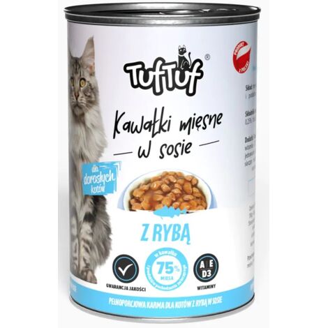 TUF TUF Comida húmeda para gatos Trozos de carne Pescado 415 g