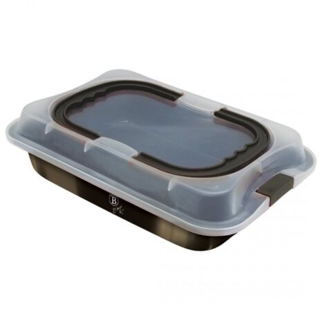 Bandeja de horno con tapa 36,5x24,5x5,5cm BERLINGER HAUS Negro Brillante BH-7840 (1/5)