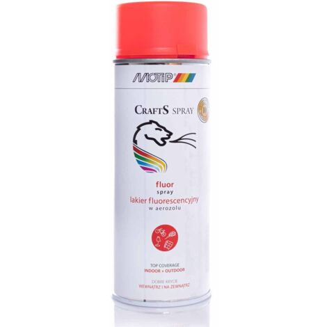 Pintura en aerosol fluorescente roja 400 ml CRAFTS