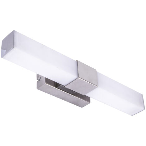 Aplique de pared para baño sobre el espejo, cromado, 40 cm, LED de 8 W, 4000 K, 680 lm, IP44, salsa Ideus 03842 (1/2)