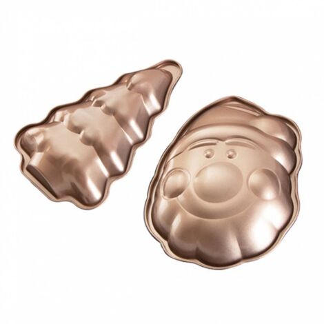 Juego de 2 moldes para hornear galletas navideñas BERLINGER HAUS Rosegold BH-6948 (1/3)