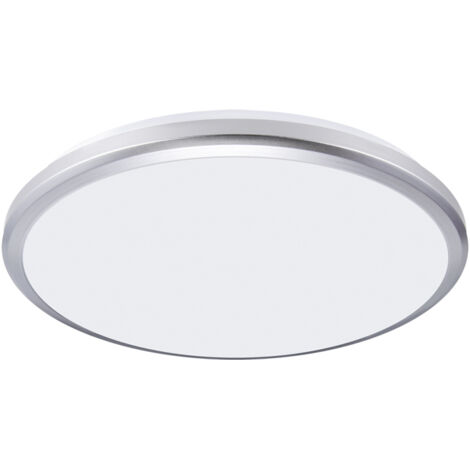 Lámpara de techo LED hermética plateada 12W 4100K IP54 plana Ideus 03838 (1/2)