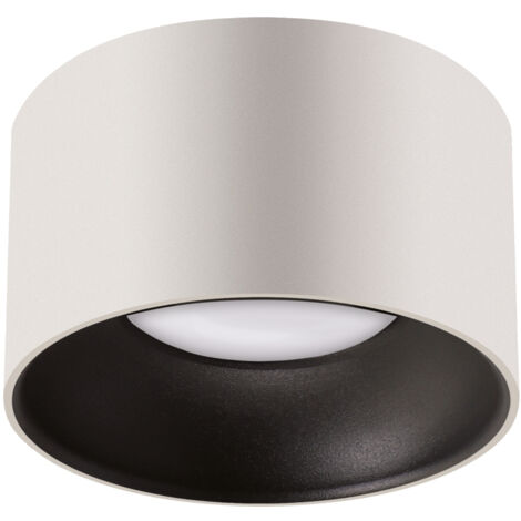 Lámpara de techo decorativa con anillo blanco y negro, modelo Panama GU10, 35W, IP20, Ideus 04118 (1/2)