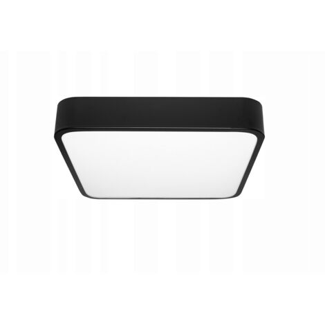 Lámpara de techo cuadrada LED 36W negra 40cm