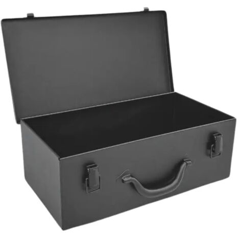 Caja de herramientas metálica negra 387x205x135 mm