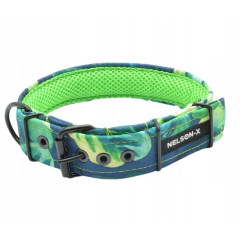 COLLAR PARA PERRO NELSON-X FLORAL NEGRO SIN APERTURA 51-59 cm/4-5 CM POLONIA (1/5)