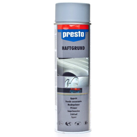 Imprimación acrílica gris en spray de secado rápido 500 ml PRESTO (1/3)