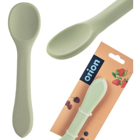 Cuchara de silicona para bebés para niños 14cm verde ORION 154208 (1/5)