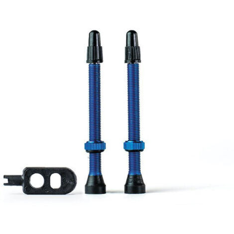 Válvulas Tubeless Trezado Azul 60mm - 2 uds con llave (1/5)