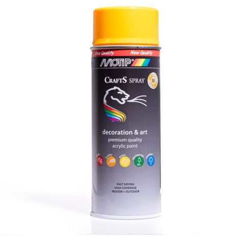 Pintura acrílica en aerosol RAL 1028 Amarillo 400ml MANUALIDADES (1/5)