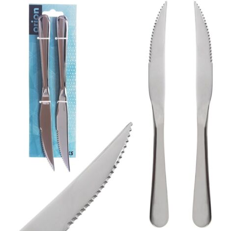 Cuchillos de acero para carne y hamburguesa, 2 unidades. (1/5)