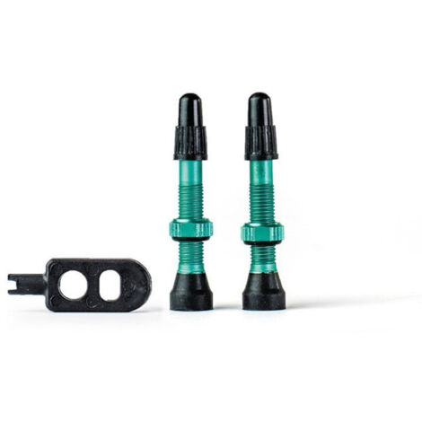 Válvulas tubeless Trezado Celeste - Celeste - 2 piezas con llave (1/4)