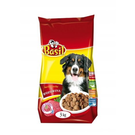 Alimento seco Albahaca 3kg con carne de res para perros 1 ud.