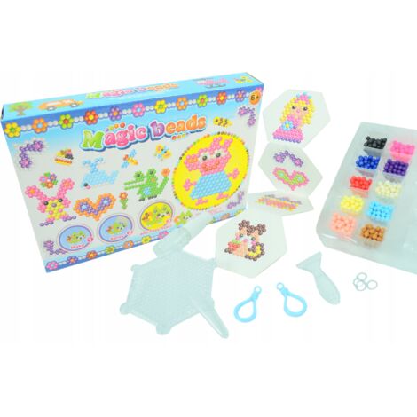 Mifferer Set De Perlas De Planchar De 5 Mm, 6300 Cuentas En 24 Colores, Con Plantillas, Pinzas Y Accesorios Para Niños