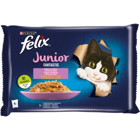 FELIX FANTASTIC MP Junior Pollo, Salmón 4x85g = 340g