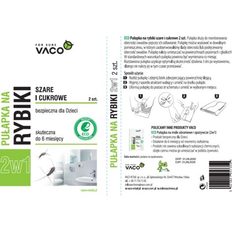 Vaco ECO Trampa para lepismas y pececillos de azúcar 2en1 1pack-2uds. (1/2)