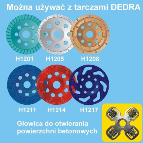 FREZARKO-SZLIFIERKA DO BETONU 1,5 KW Z TARCZ膭 DIAMENTOW膭 - DED7747 (1/4)