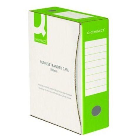 Caja de archivo de cartón A4, verde: perfecta para carpetas