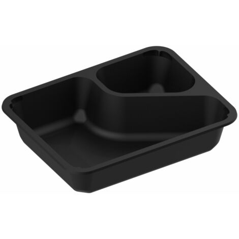Fiambreras de PP lisas negras, de dos compartimentos, tipo Colt  800/200 ml  80 uds.  MAPTIPACK  Guillin Polska (1/3)
