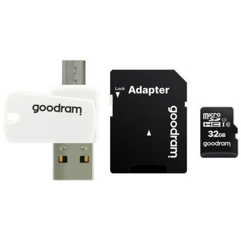 Tarjeta de memoria microSDHC GOODRAM M1A4 UHS-I de 32 GB + Adaptador (1/4)