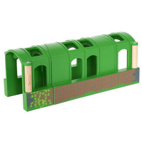 Ravensburger Brio – Estación De Ferrocarril De Madera Con Motor Y Puente – Juguete Educativo De 12x10x9.6 Cm – Edad Recomendada A Partir De 24 Meses – Madera FSC