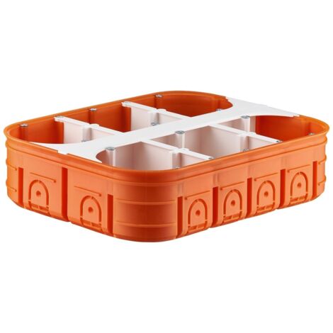 Caja de empotrar de seis polos 6x60 mm, Multiwall, naranja M6x60F