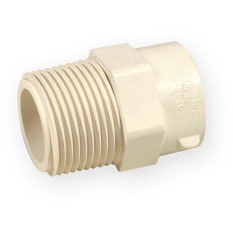 Pvc Roscado Niple roscado macho/hembra de PVC-C de 1