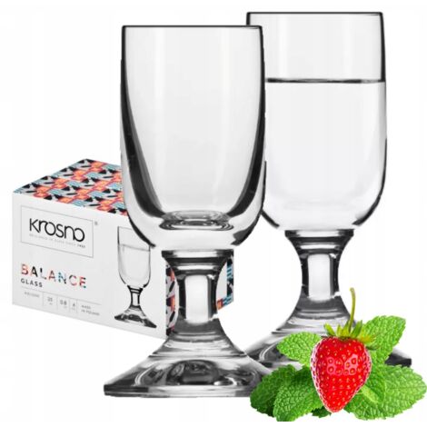 Copas de vodka, de vidrio, con tallo, 20 ml, 6 unidades. (1/5)