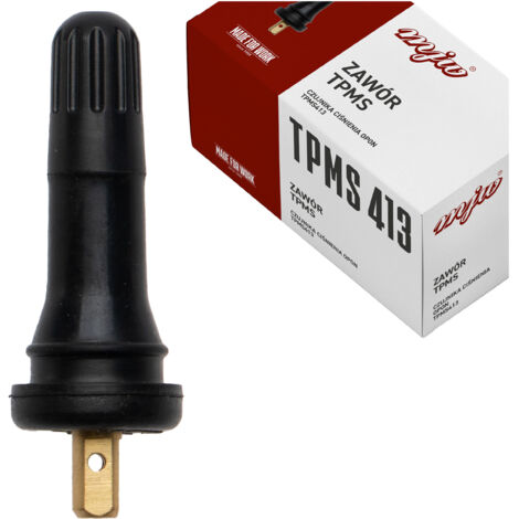 Válvula de sensor de presión de neumáticos TPMS413, 1 pieza, válvula de goma sin cámara. (1/4)
