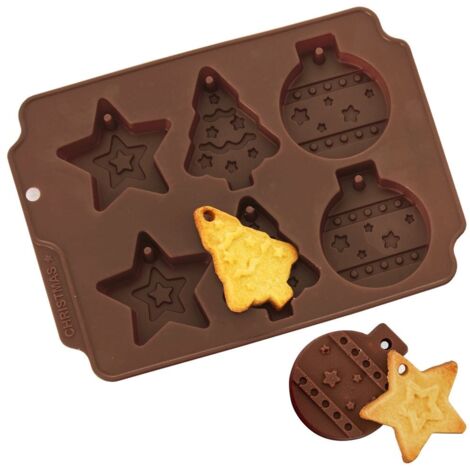 Cortador de galletas navideño de silicona marrón SILLINIE (1/5)