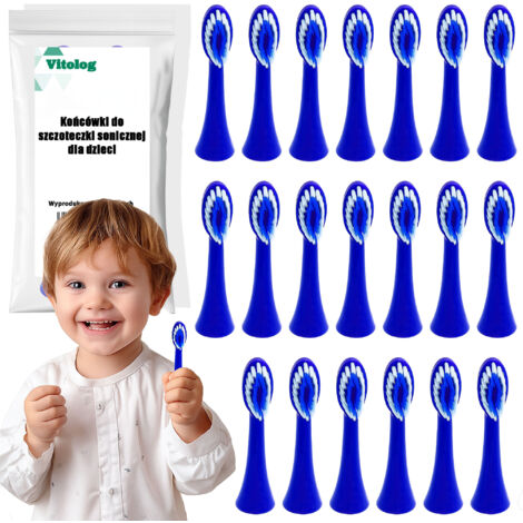CABEZALES DE CEPILLO DE DIENTES SÓNICO PARA NIÑOS, REPUESTOS, 20 UNIDADES. (1/5)
