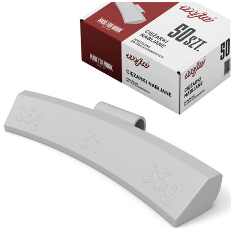 Contrapesos de zinc con clip para llantas de aluminio. Contrapesos de aluminio de 35 g, 50 unidades. (1/3)