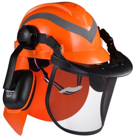 Equipo de protección personal para motosierras: CASCO + AURICULARES + PROTECCIÓN FACIAL