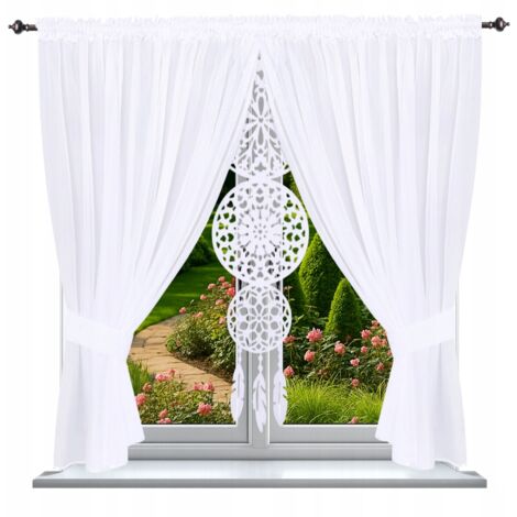 Cortina confeccionada de 150x400 cm con panel de fieltro tipo atrapasueños para la sala de estar. (1/5)