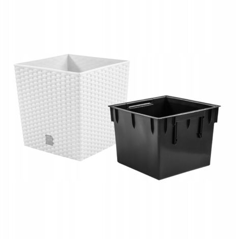 Maceta baja RATO DRTS325L con inserto Blanca (1/5)