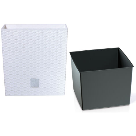 Maceta baja con inserto RATO DRTS265L  Blanco (1/5)