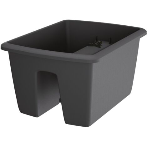 Maceta RESPANA RAILING 13L., dimensiones 39,8x29,8x20,9 cm, color Antracita