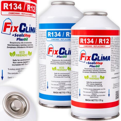 GAS REFRIGERANTE R134A PARA AIRE ACONDICIONADO + SELLADOR 3 EN 1 R134A