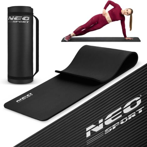 Esterilla de ejercicio gruesa de 183 x 60 cm Neo-Sport - 192300 negra (1/5)