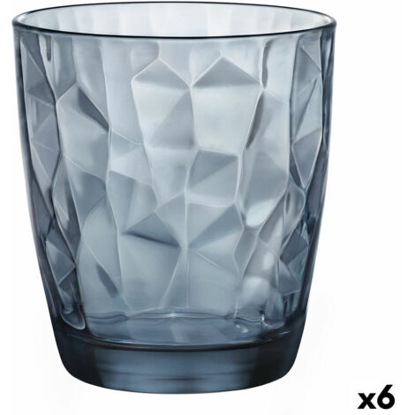 VASOS DOF DIAMOND AZUL 39 CL BANDEJA 6