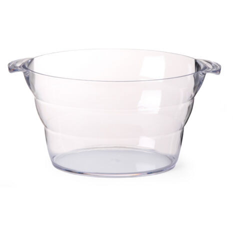 Bol ovalado de plástico para champán o ponche SAN 47x29x23cm - Hendi 593165 (1/2)