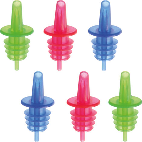 Grifo dispensador vertedor para botellas de alcohol 3 colores SET 6 uds. (1/4)