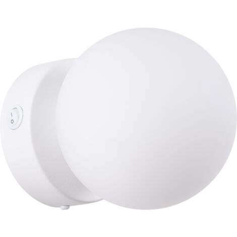 Aplique de pared minimalista con bola de cristal blanco sobre el interruptor del espejo para baño o pasillo 1xG9 8W YOLI Sollux Lighting (1/5)