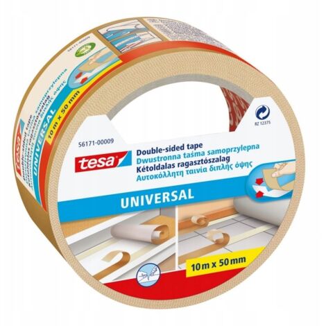 Cinta adhesiva universal de doble cara Tesa para alfombras antideslizantes 10 m 50 mm (1/3)