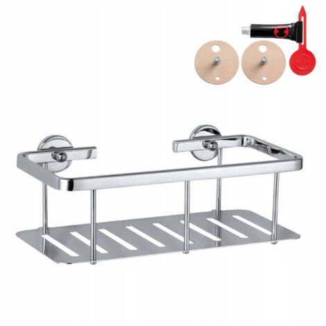 Estante colgante TESA ALUXX, cesta de ducha, autoadhesivo, metal, cromo (1/5)