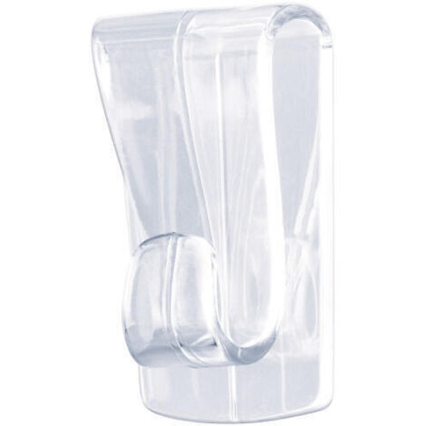 Ganchos autoadhesivos TESA para colgar objetos de hasta 1 kg, grandes, transparentes, 2 unidades. (1/4)